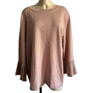 CABLE & GAUGE dusty rose sweater 2X NWT
